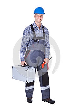 Male worker with toolkit