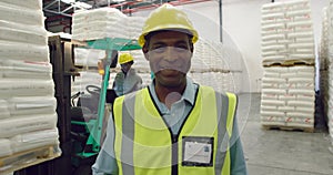 Male worker in a warehouse