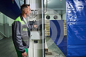 Male worker in warehouse photo