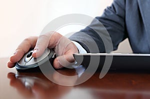 Male working on computer