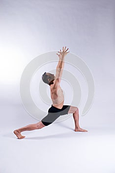 Male yoga model