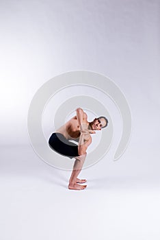 Male yoga model