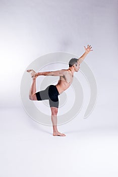 Male yoga model