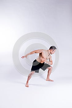 Male yoga model