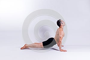 Male yoga model