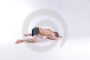 Male yoga model