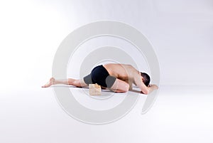 Male yoga model