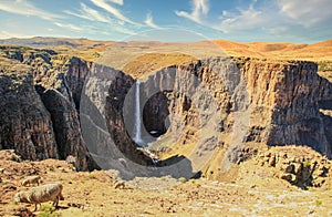 The Maletsunyane Falls in Lesotho