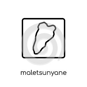 maletsunyane icon. Trendy modern flat linear vector maletsunyane icon on white background from thin line Africa Symbols