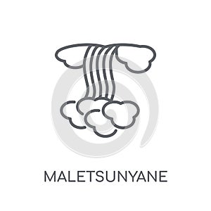 Maletsunyane linear icon. Modern outline Maletsunyane logo conce