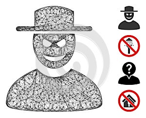 Malevolent Gentleman Web Vector Mesh Illustration