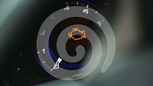 Malfunction or check engine car symbols