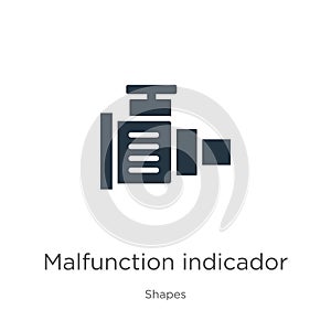 Malfunction indicador icon vector. Trendy flat malfunction indicador icon from shapes collection isolated on white background. photo