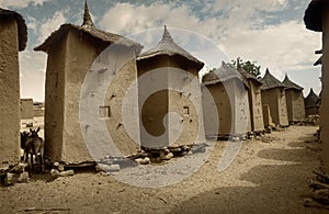 Mali, Africa - Dogon village and typical mud buildings