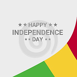 Mali Independence day typographic design with flag vector