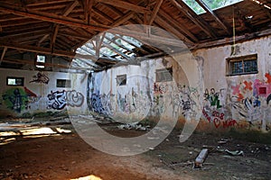 Mali Losinj,Croatia,demolished former JNA army depots,2