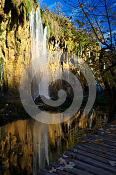 Mali Prstavac Waterfall on Plitvice Lakes