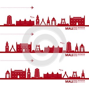 Mali Blue travel destination vector illustration photo