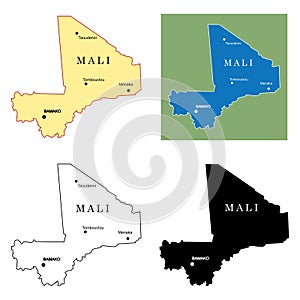Mali region map