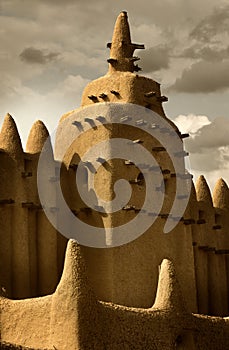 Mali, West Africa - Mosques built entirely of clay