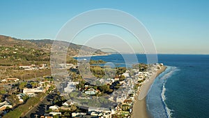 Malibu Aerial Coastline Homes