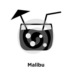 Malibu icon vector isolated on white background, logo concept of