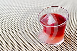 Malibu Sunset Cocktail with ice.