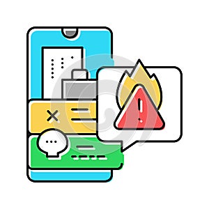 malice crisis color icon vector illustration