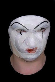 Malicious mime on black background