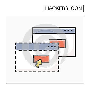 Malicious webpage color icon
