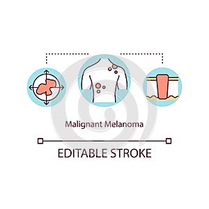 Malignant melanoma concept icon