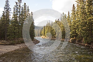 Maligne canyon in Jasper, Alberta in Canada