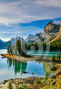 Maligne Lake, Jasper National Park .Canada