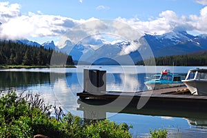 Maligne Lake, Jasper National Park, Canada photo