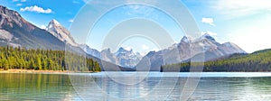 Maligne Lake panorama view