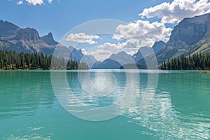 Maligne Lake Reflection, Jasper, Canada