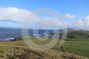 Malin Head - Northern Ireland travel - Irish tours - green pastures and Atlantic ocean