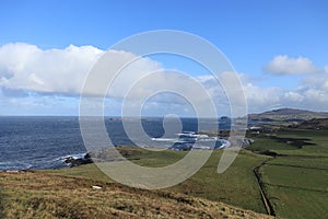 Malin Head - Northern Ireland travel - Irish tours - green pastures and Atlantic ocean