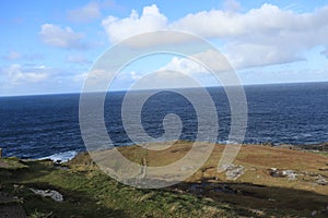 Malin Head - Northern Ireland travel - landscape of blue Atlantic ocean waves - Irish tours