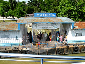 Maliuc, harbor on the Sulina channel on the Danube Delta.