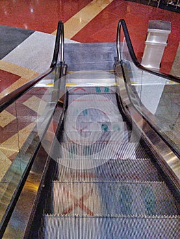 Mall escalator in Jakarta indonesia