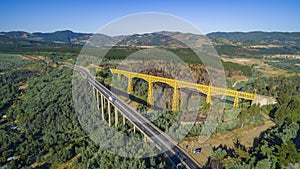 The Malleco viaduct is a Chilean railway bridge located on the Malleco River photo