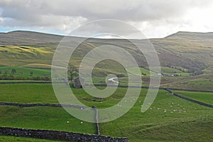 Mallerstang and the Eden Valley countryside views, Cumbria UK photo