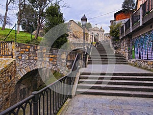 Mallona Gate and Stairs in Bilbao photo