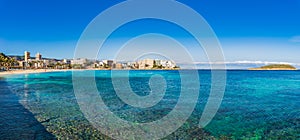 Spain Majorca, seaside beach at tourist resort of Magaluf photo
