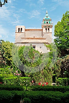 Mallorca, Majorca, Balearic Islands, Spain, the Real Cartuja, Valldemossa, monastery, carthusian, architecture, skyline, green