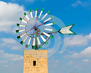 Mallorca Majorca windmill Campos Balearic Island photo