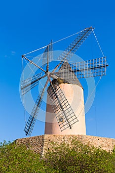 Mallorca Moli de Calvia wind mill in Majorca Balearic