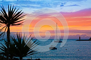 Mallorca port de Andratx sunset in Mallorca