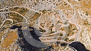 Mallorca, Serra De Tramuntana, mountain peeks and road The Knotted tie - nudo de corbata, World Heritage Site by UNESCO photo